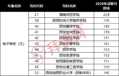 西安市电子商务专业排名
